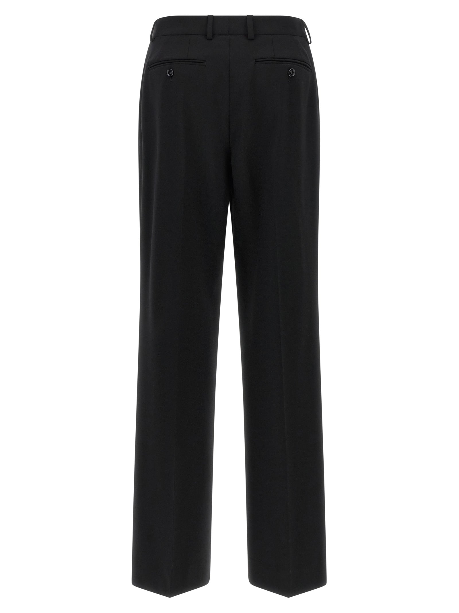 Dolce & Gabbana Schwarze Hose aus reiner Schurwolle