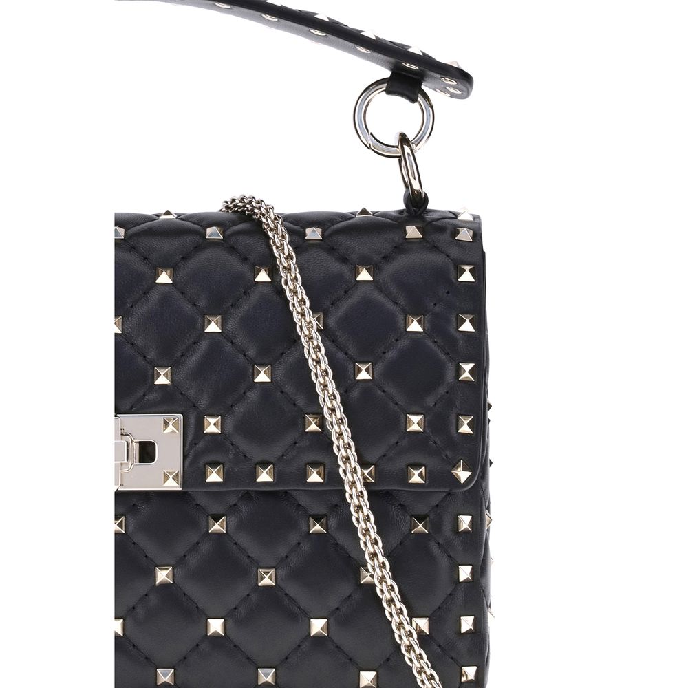 Valentino Garavani Schwarze Lammleder Handtasche Ovis Aries Aries