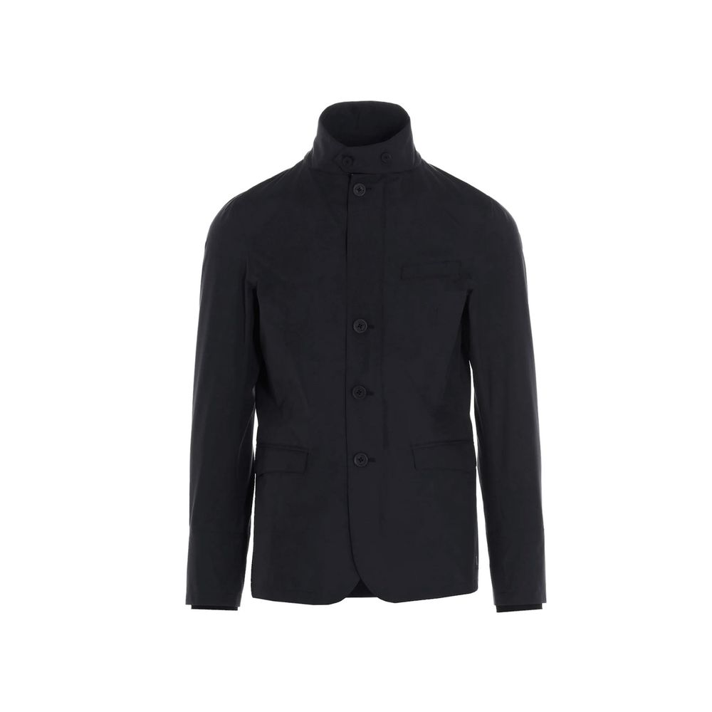 Herno Schwarze Polyester-Jacke in voller Länge