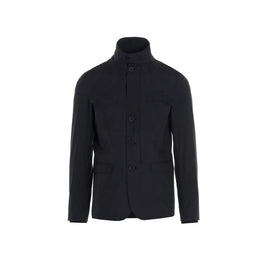 Herno Schwarze Polyester-Jacke in voller Länge