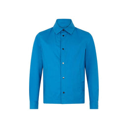 Herno Blaue Baumwolljacke in voller Länge