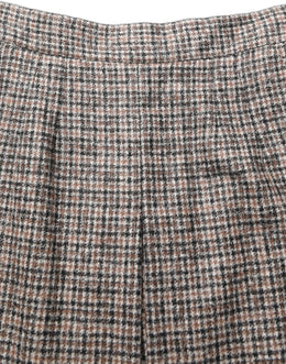 Dolce & Gabbana Brauner Tweed-Minirock mit hoher Taille und A-Linie