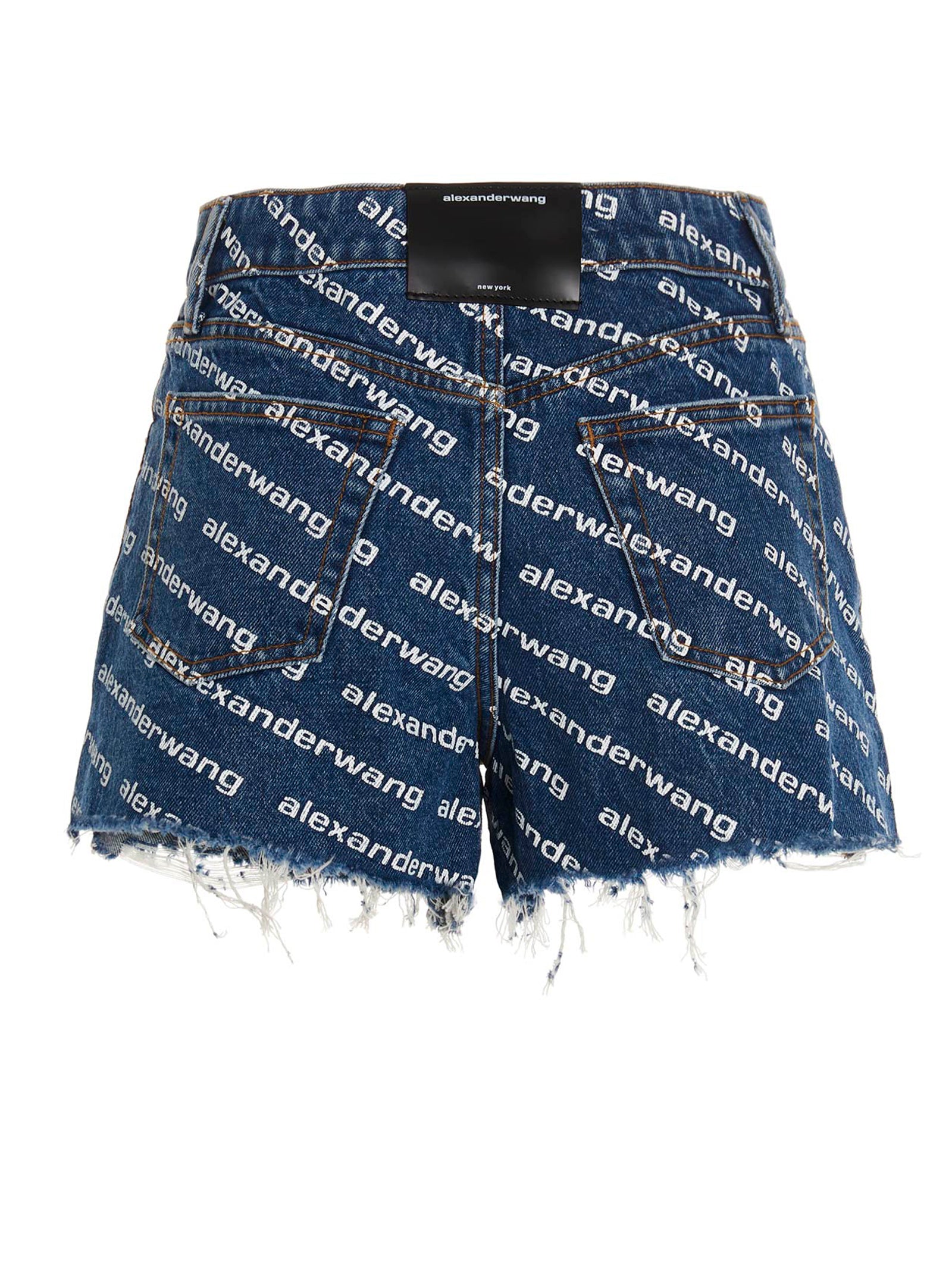 DENIM X ALEXANDER WANG Blaue Baumwoll-Bermudashorts