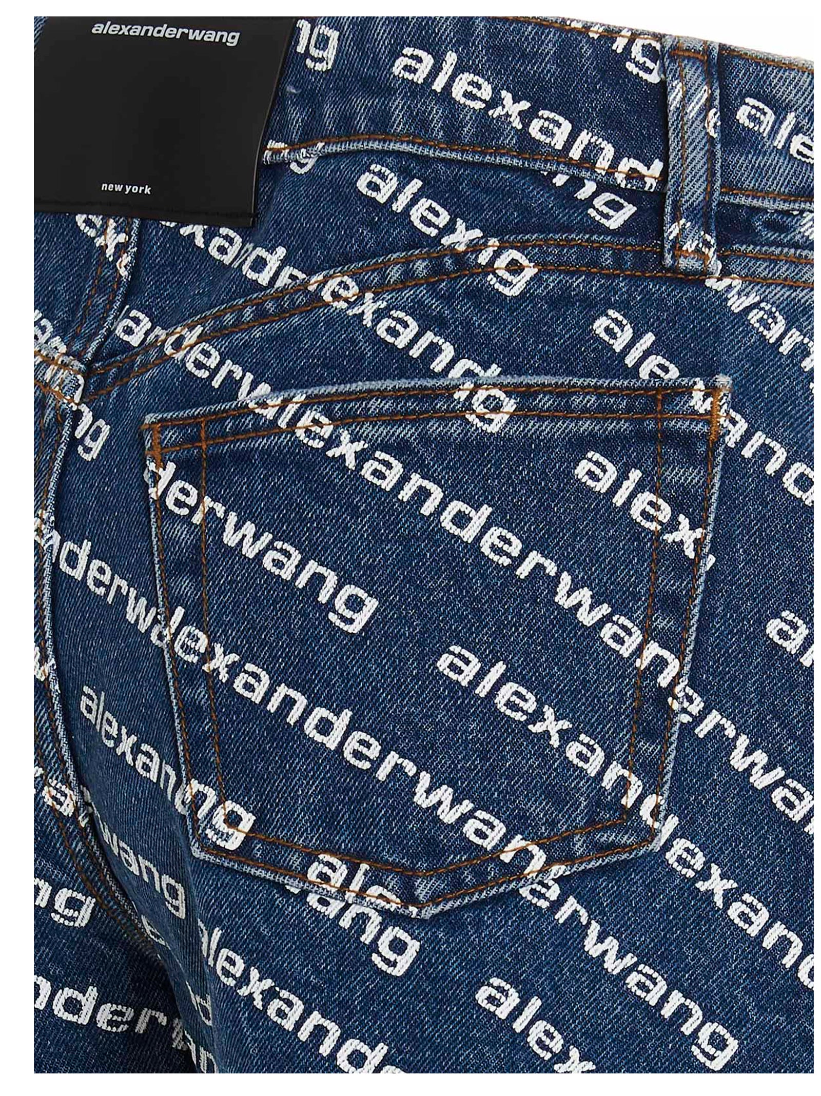 DENIM X ALEXANDER WANG Blaue Baumwoll-Bermudashorts