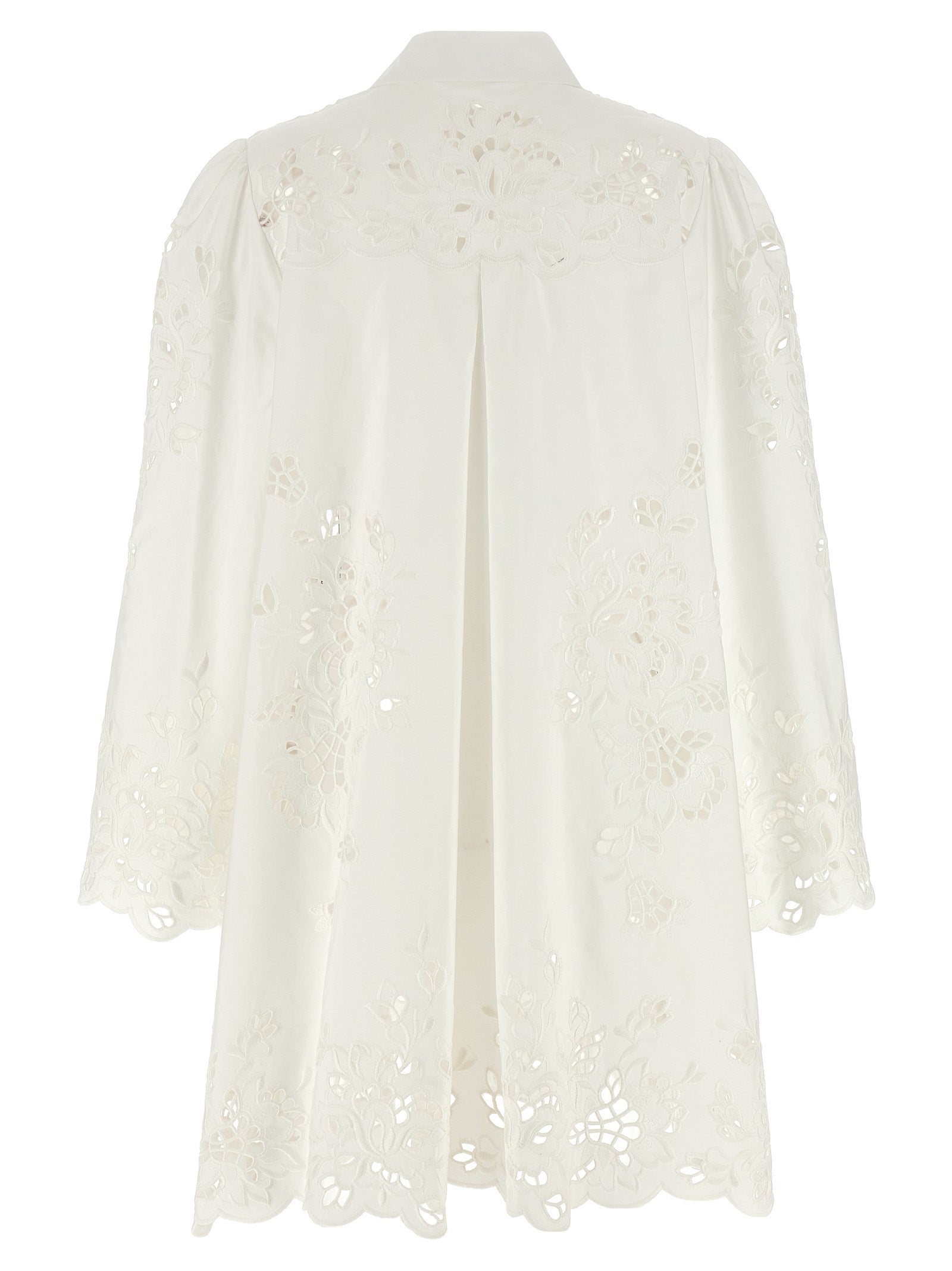 Dolce & Gabbana Weißes Baumwoll-Kurzkleid