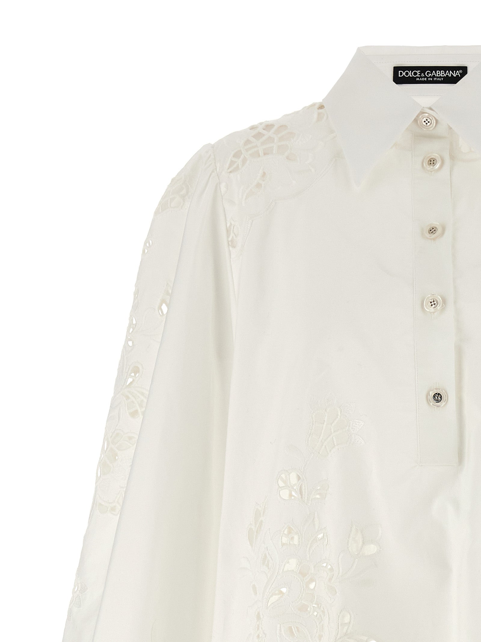 Dolce & Gabbana Weißes Baumwoll-Kurzkleid