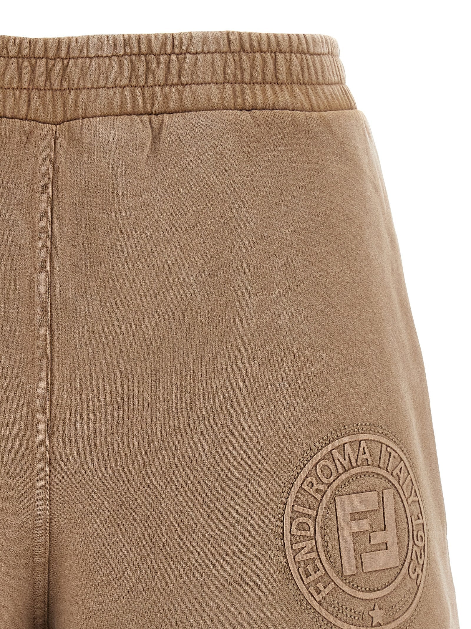 Fendi Braune Baumwoll-Bermudashorts