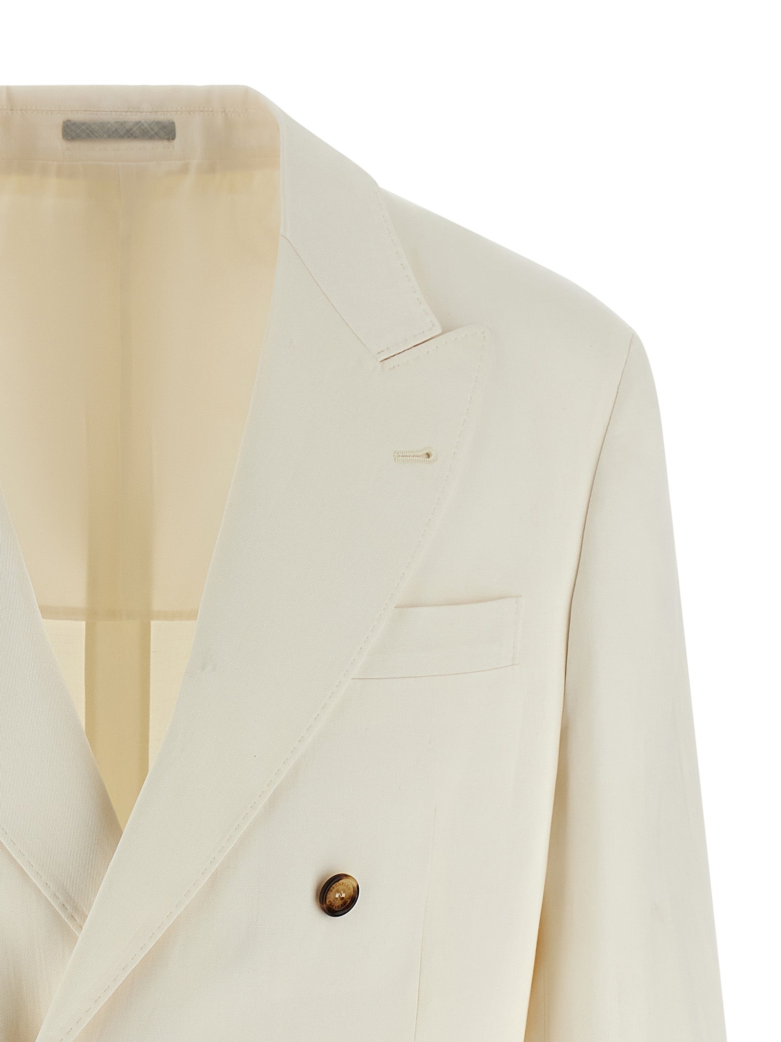 Brunello Cucinelli Weißer Seidenblazer