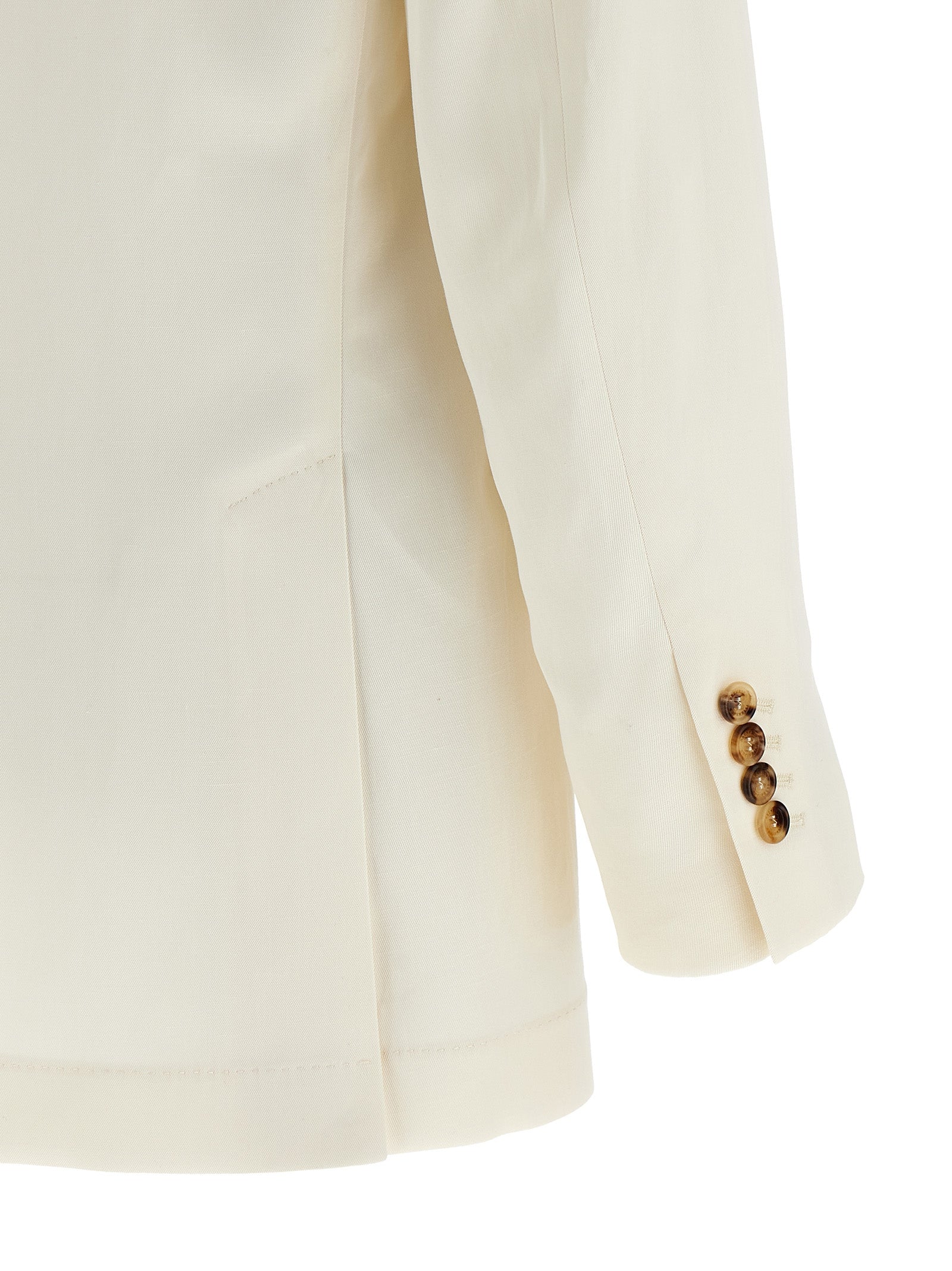 Brunello Cucinelli Weißer Seidenblazer