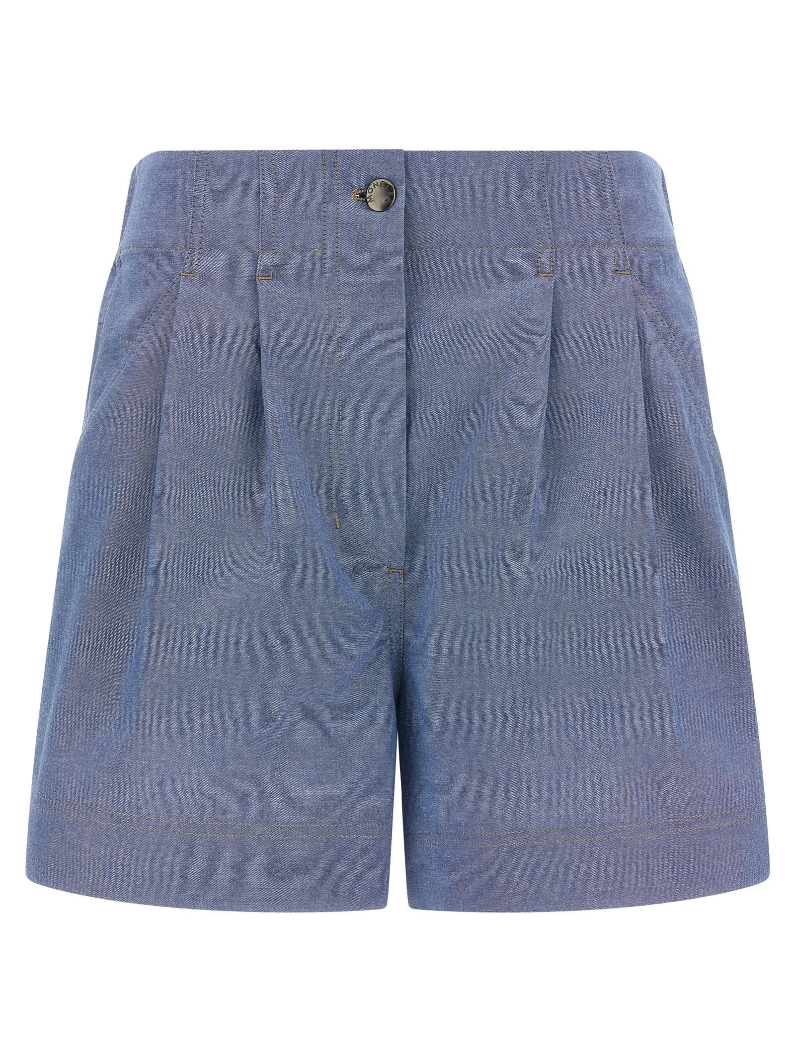Moncler Grenoble Blaue Baumwoll-Bermudashorts