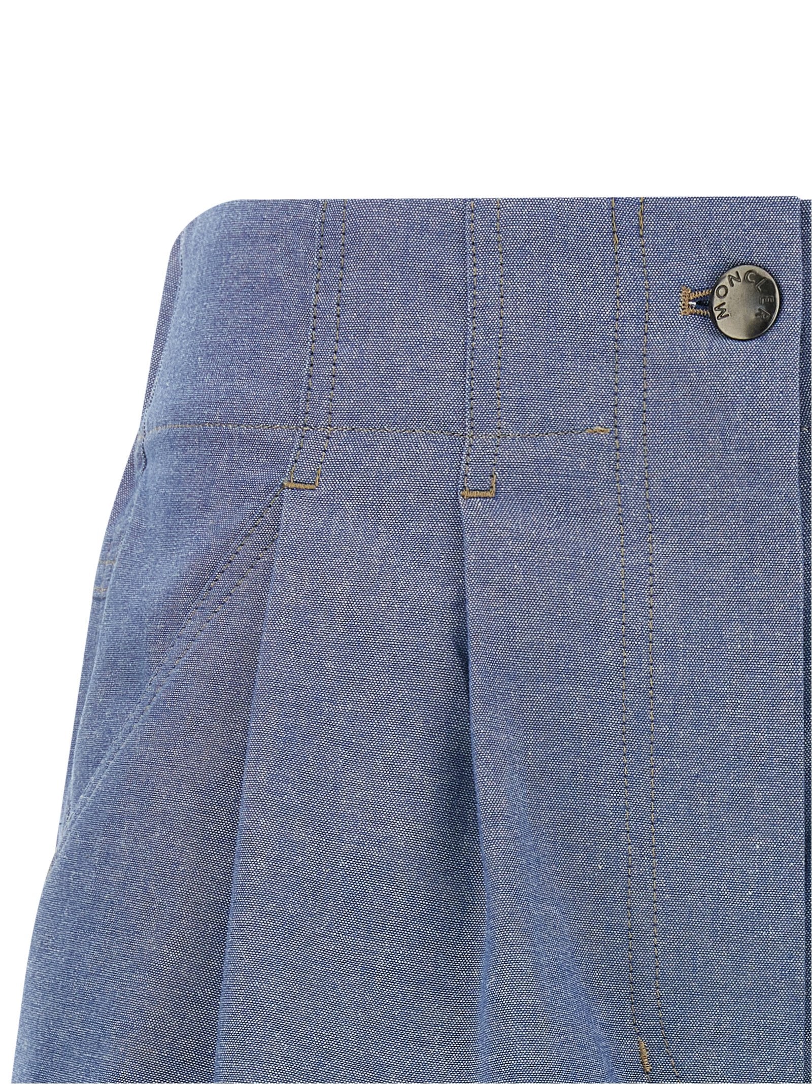 Moncler Grenoble Blaue Baumwoll-Bermudashorts