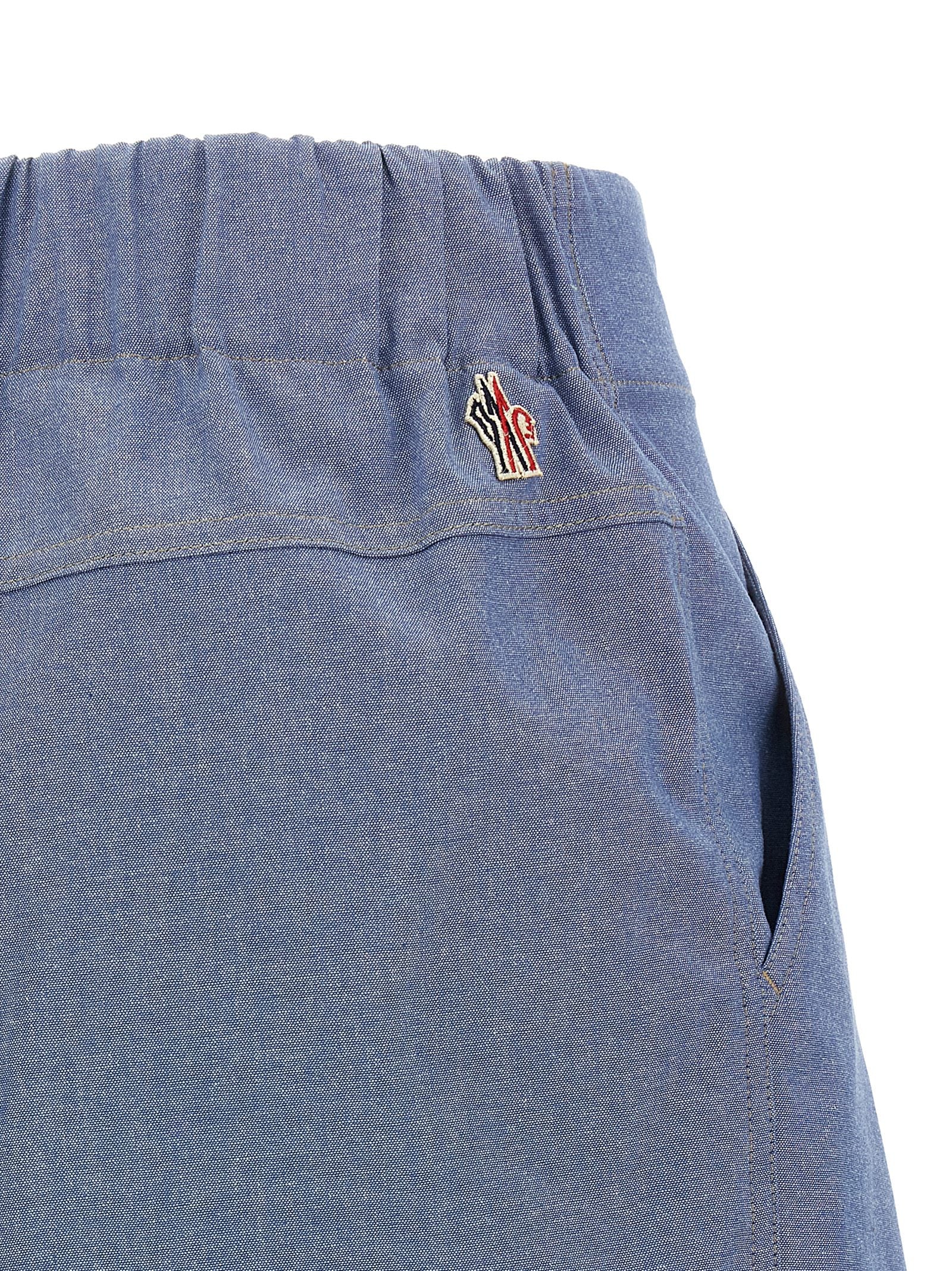 Moncler Grenoble Blaue Baumwoll-Bermudashorts