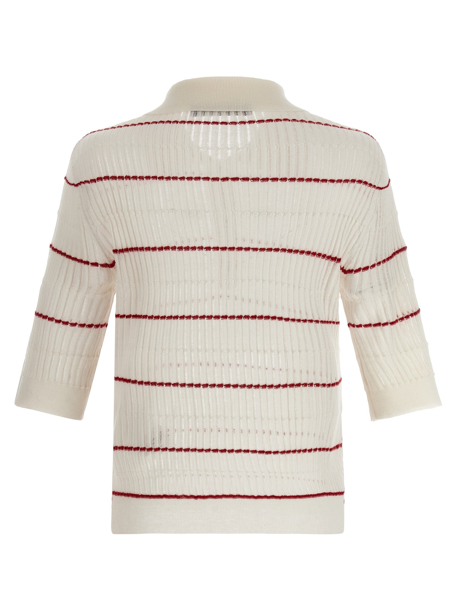 Max Mara Weißes Poloshirt aus Seide