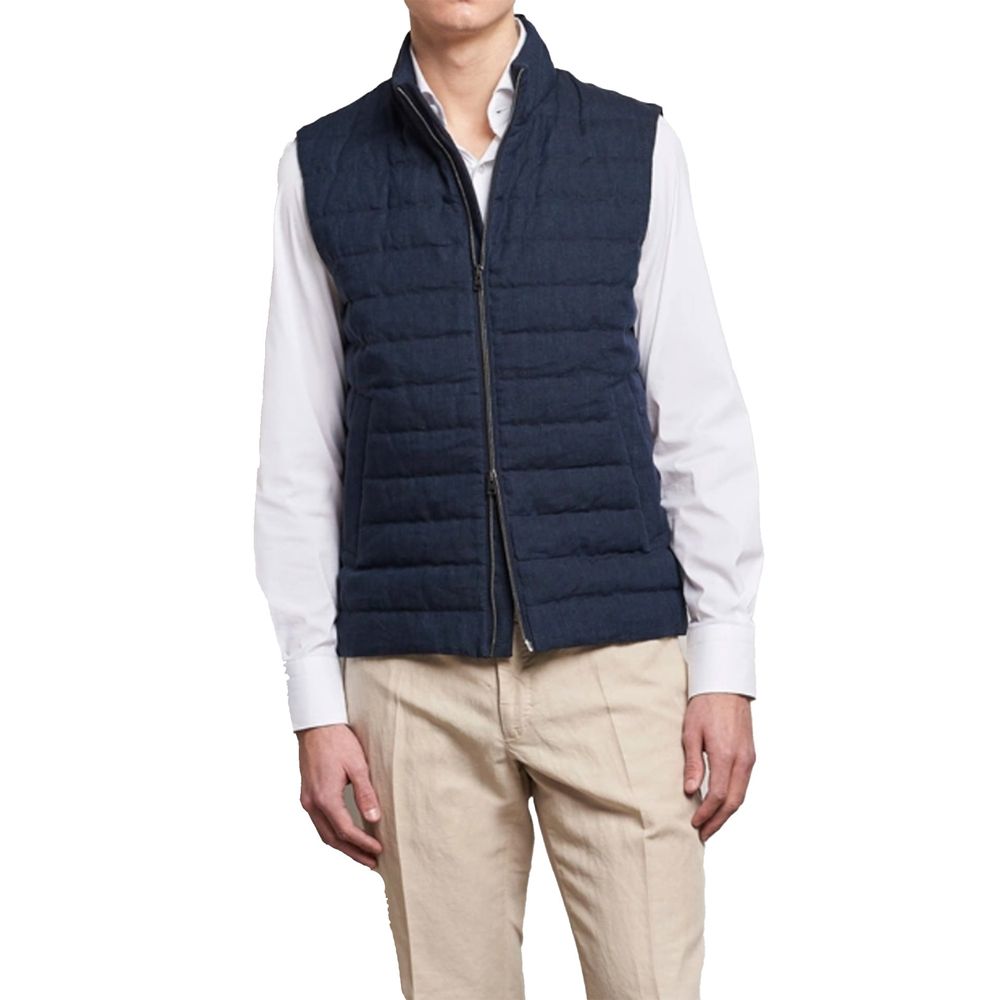 Herno Blaue Leinen-Weste