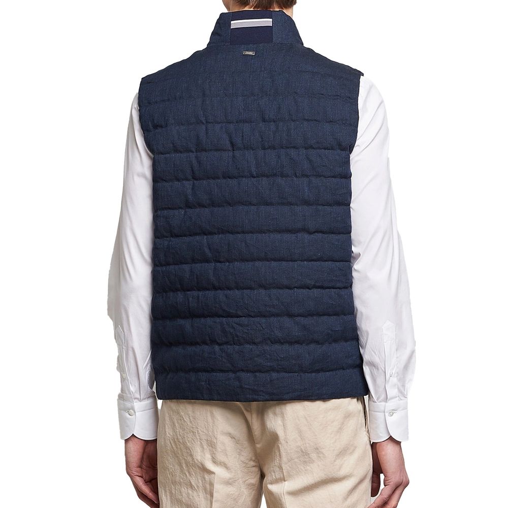 Herno Blaue Leinen-Weste