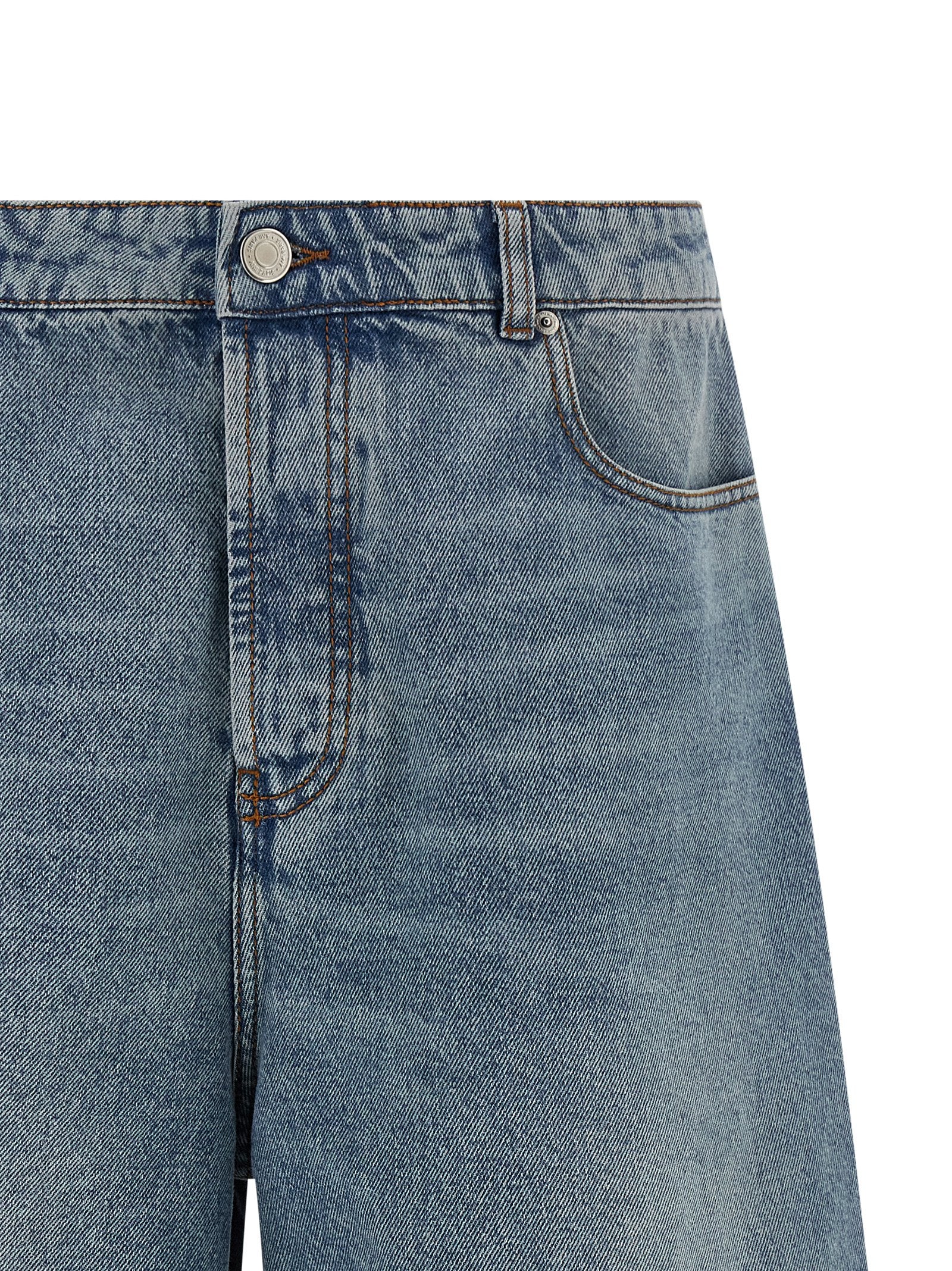 Ami Paris Blaue Baumwoll-Bermudashorts