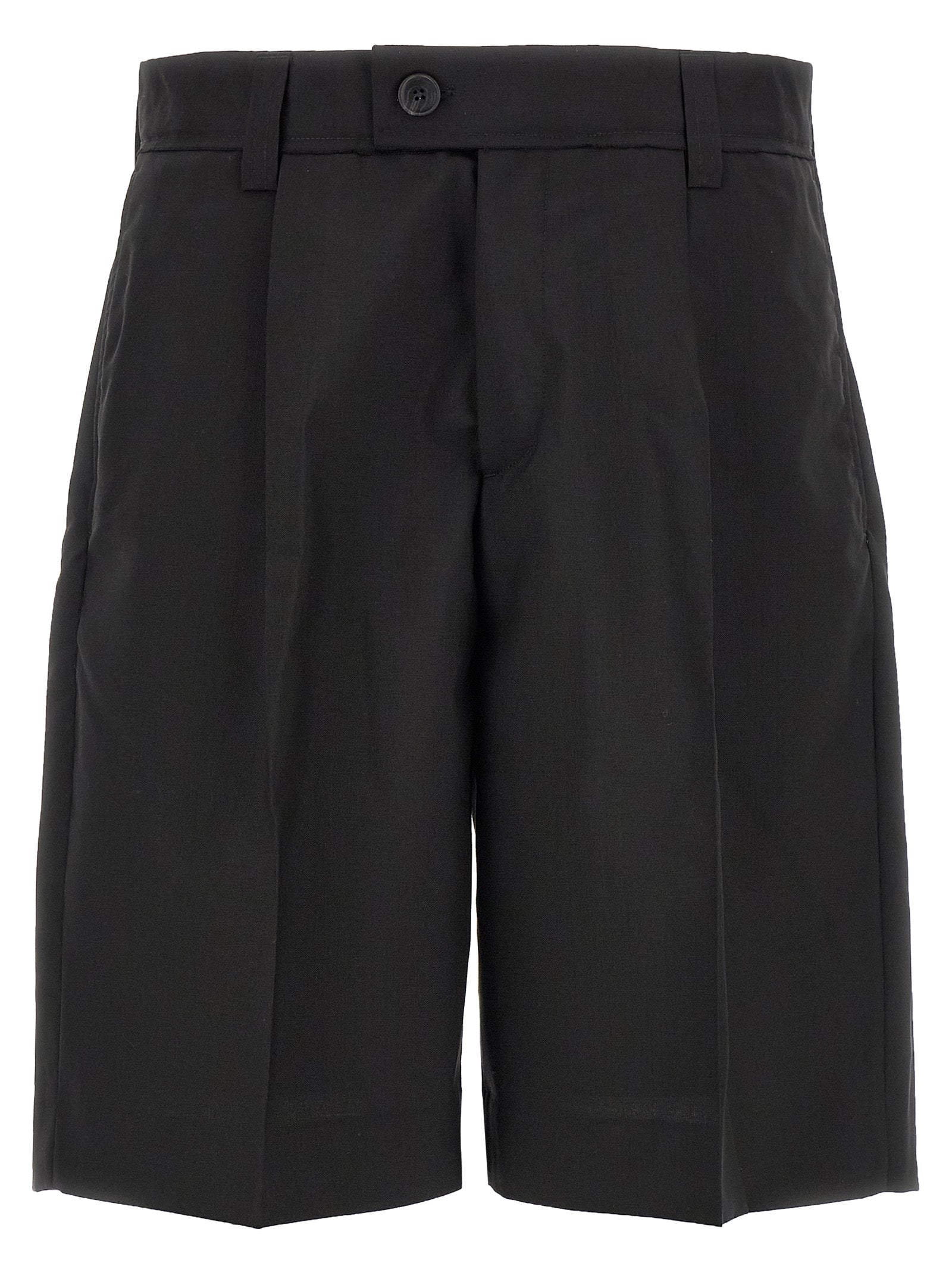 MFPEN Schwarze Woll-Bermudashorts
