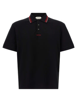 Versace Schwarzes Baumwoll-Poloshirt