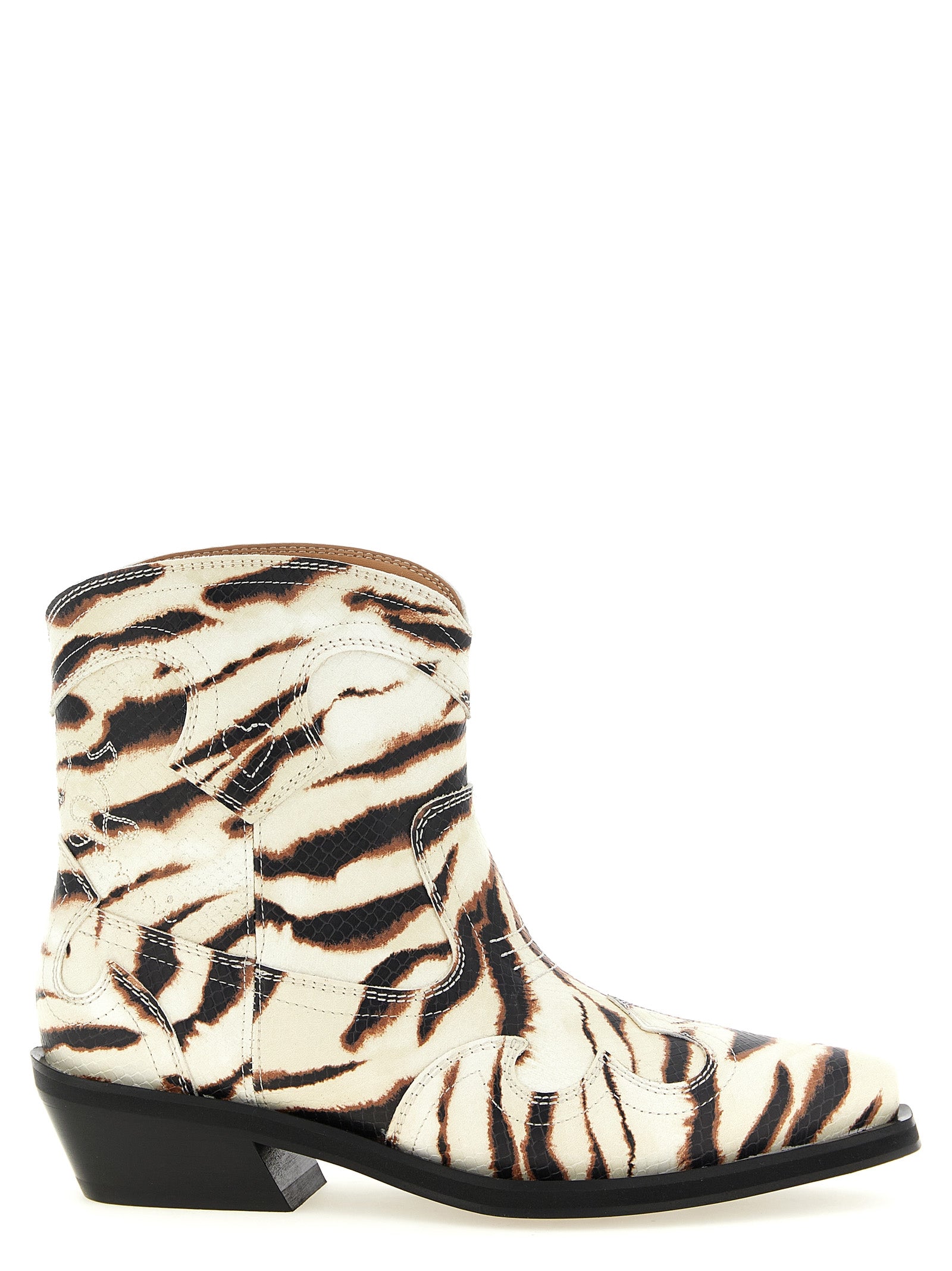 Ganni Beige Chelsea Boots aus Polyester