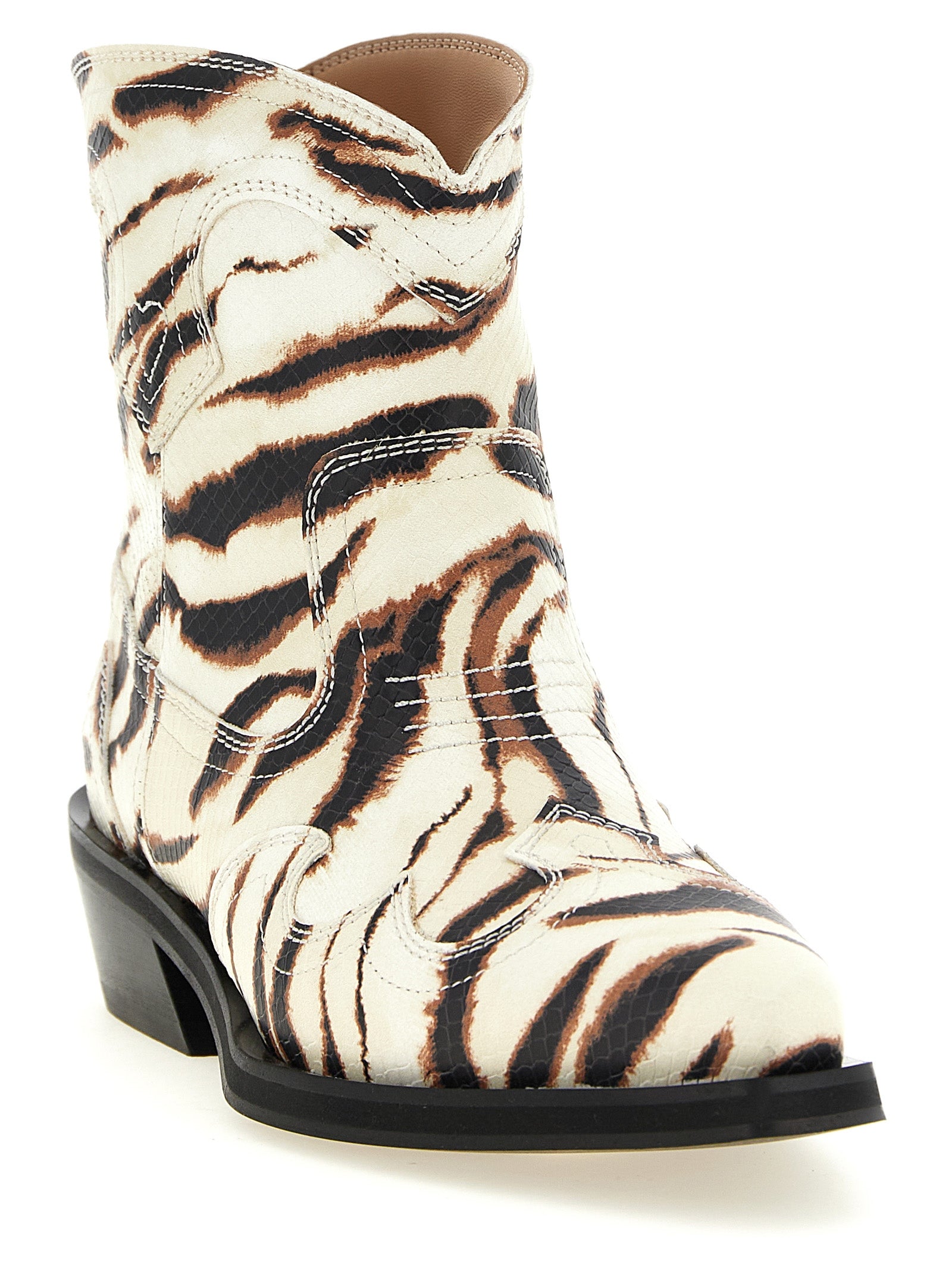 Ganni Beige Chelsea Boots aus Polyester