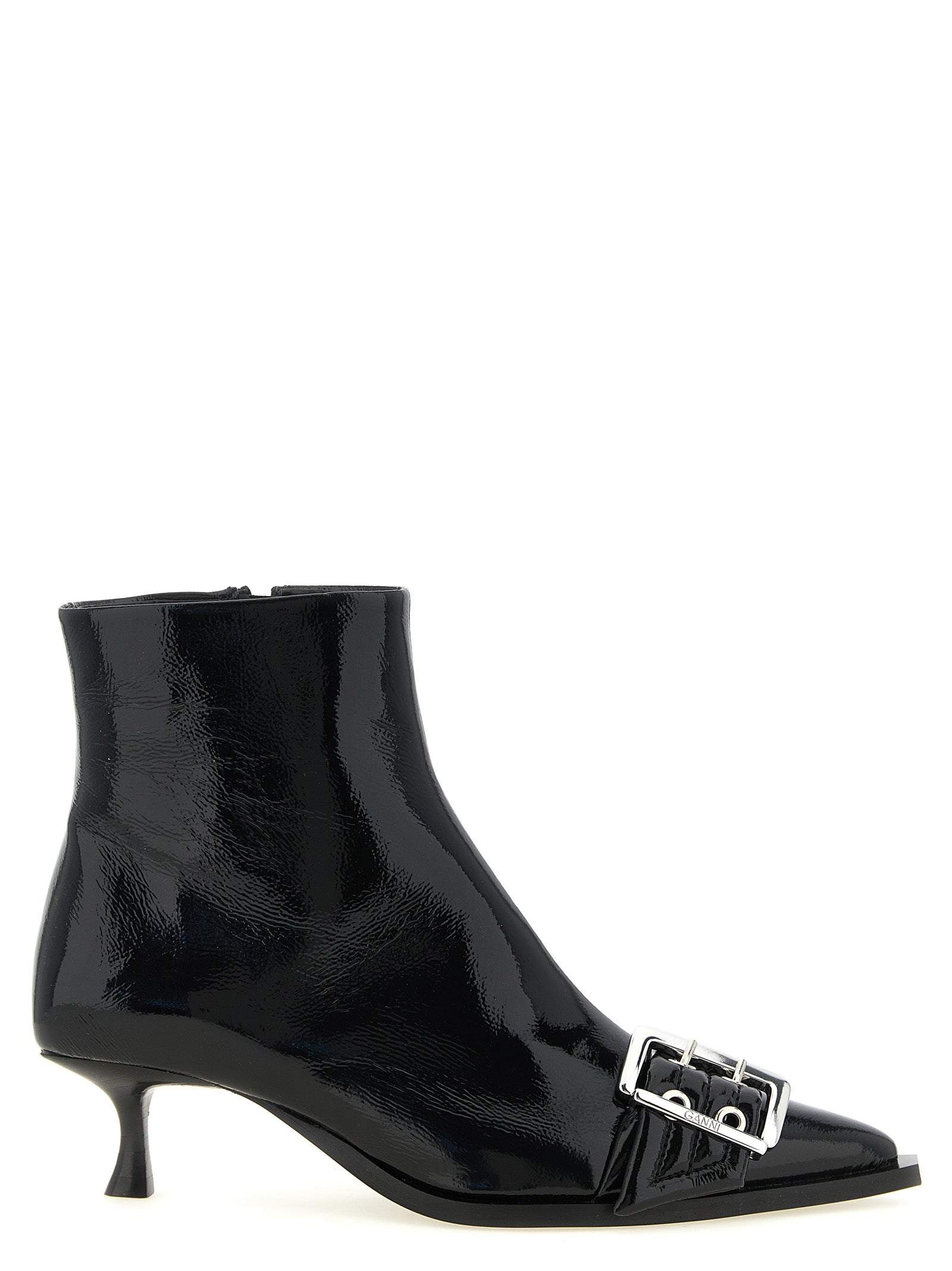 Ganni Schwarze Stiefeletten aus Polyethylen