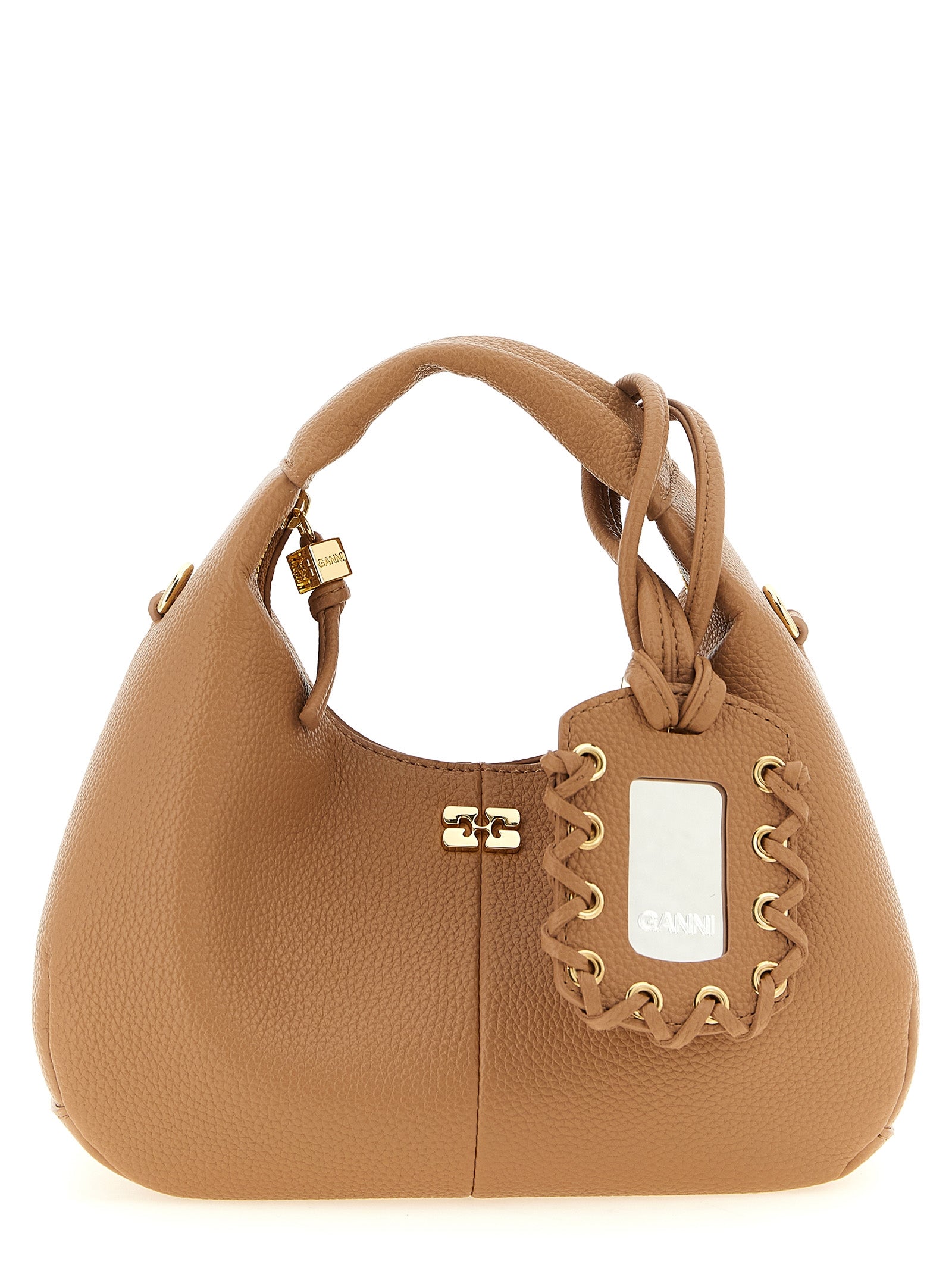 Ganni Beige Polyester Handtasche