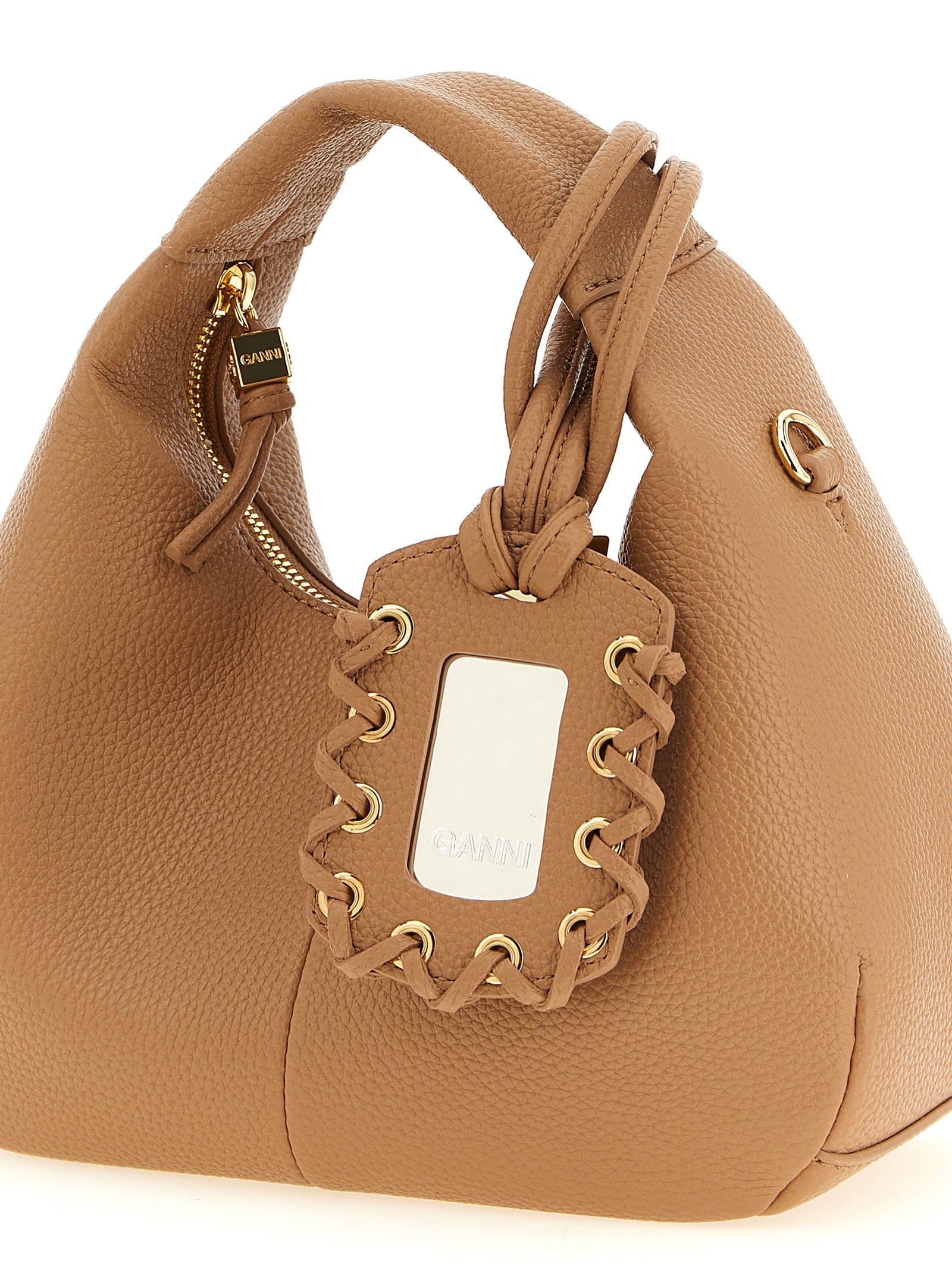 Ganni Beige Polyester Handtasche