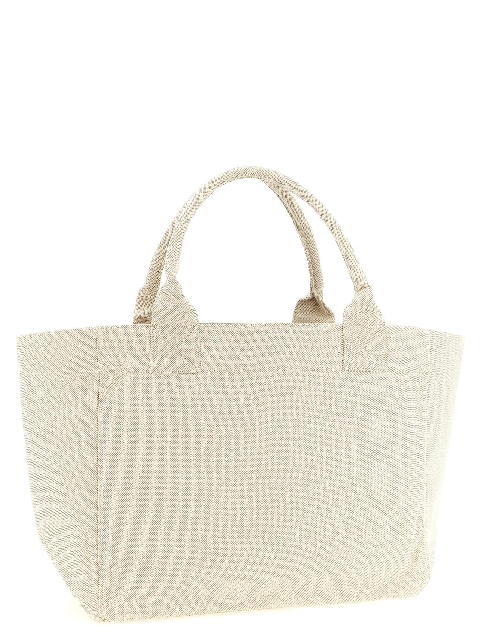 Ganni Beige Shopper aus recycelter Baumwolle