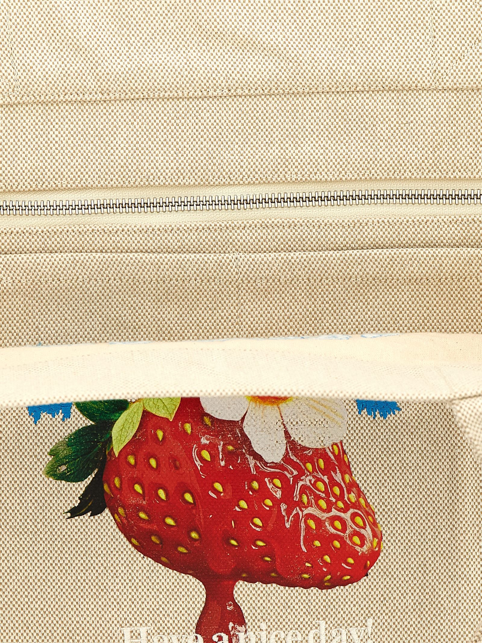 Ganni Beige Shopper aus recycelter Baumwolle