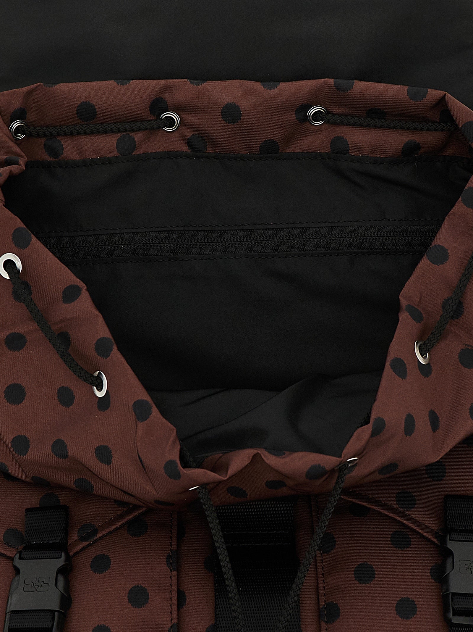 Ganni Brauner Rucksack aus recyceltem Polyamid