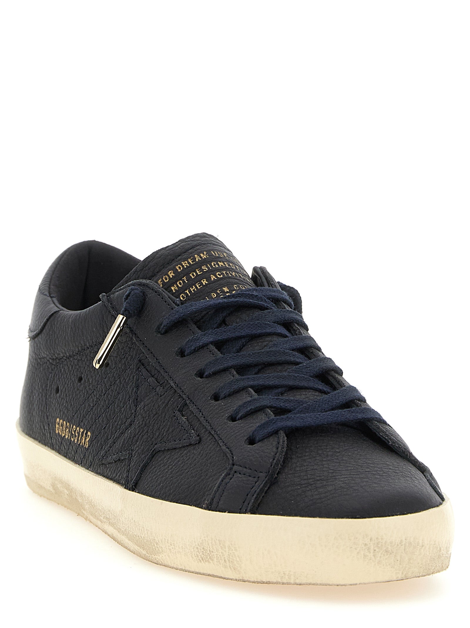 Golden Goose Blaue Sneaker aus Rindsleder