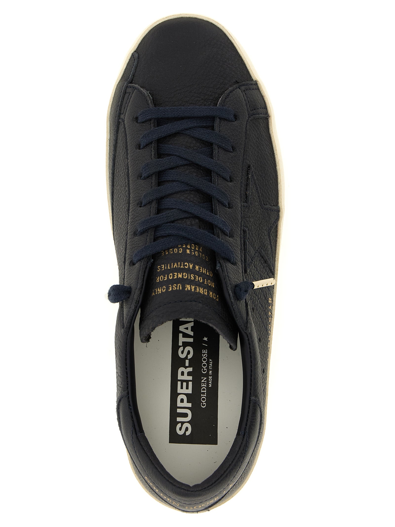Golden Goose Blaue Sneaker aus Rindsleder
