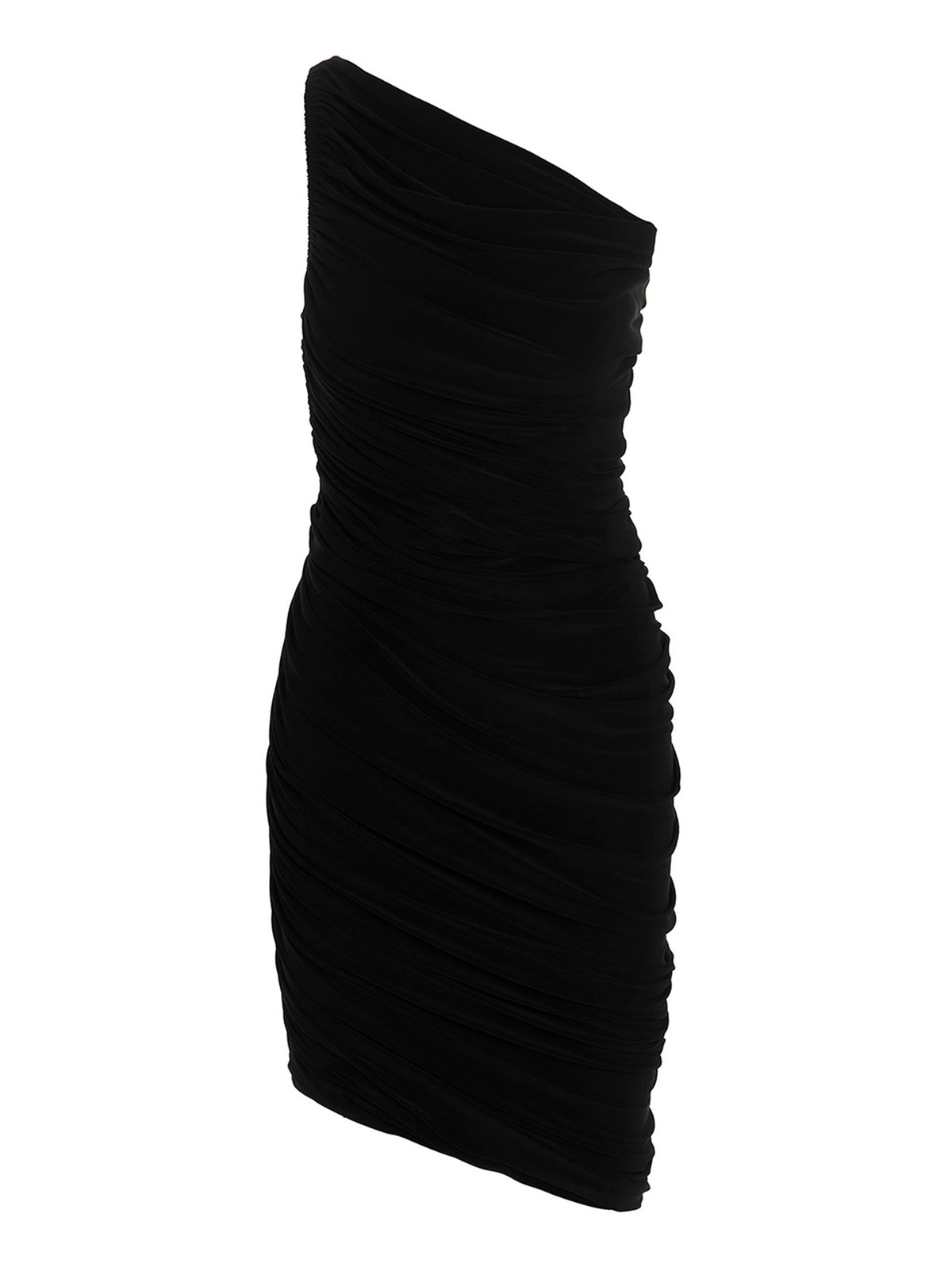 Norma Kamali Schwarzes Polyester-Kurzkleid