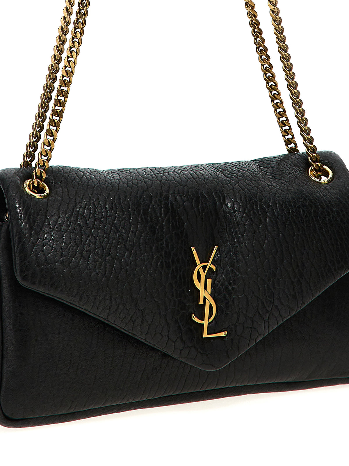 Saint Laurent Schwarze Leder Umhängetasche