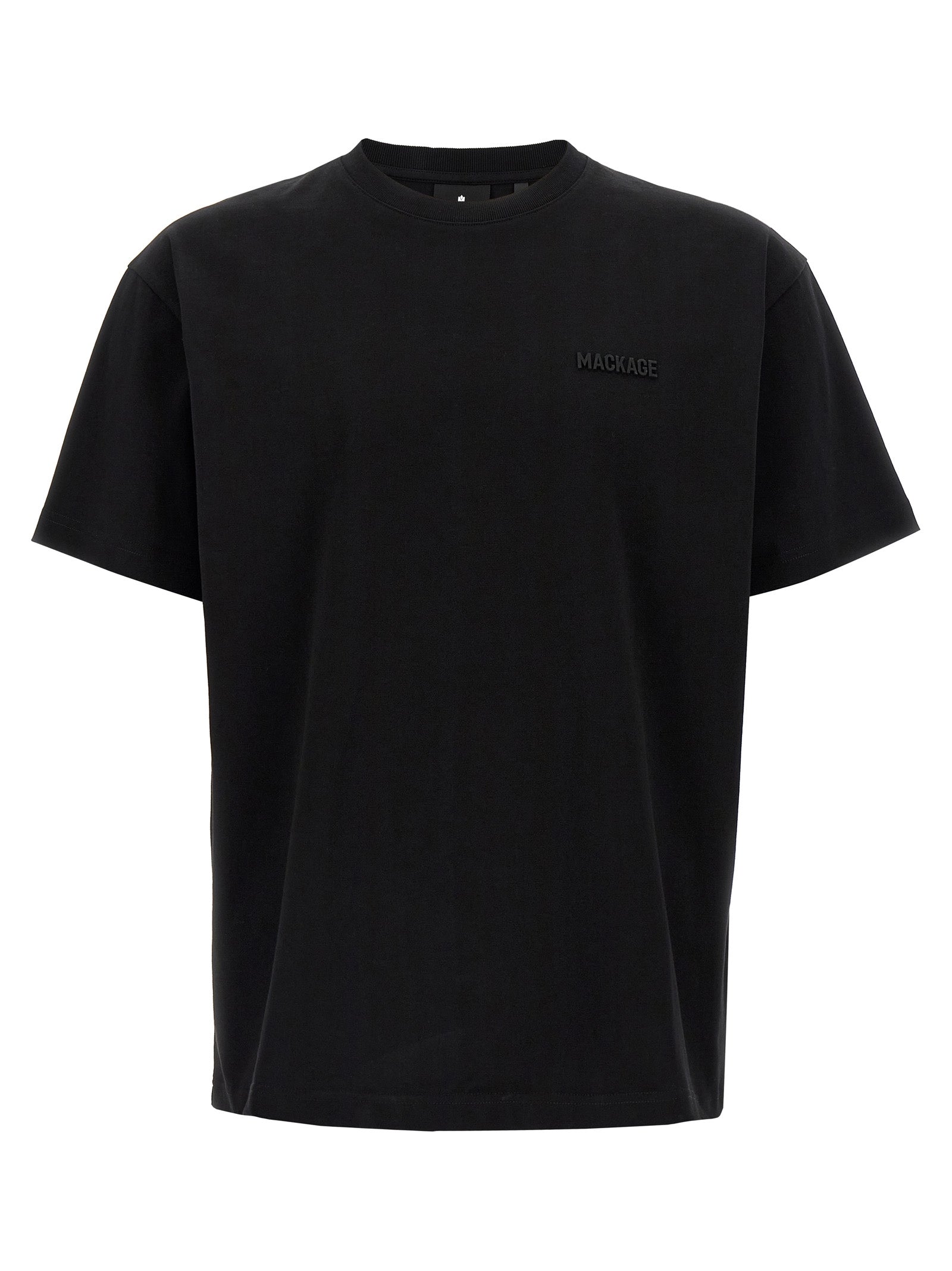 Mackage Schwarzes Baumwoll-T-Shirt