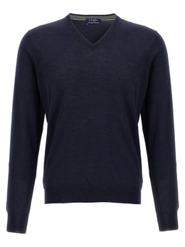 Barba Napoli Blauer Wollcardigan