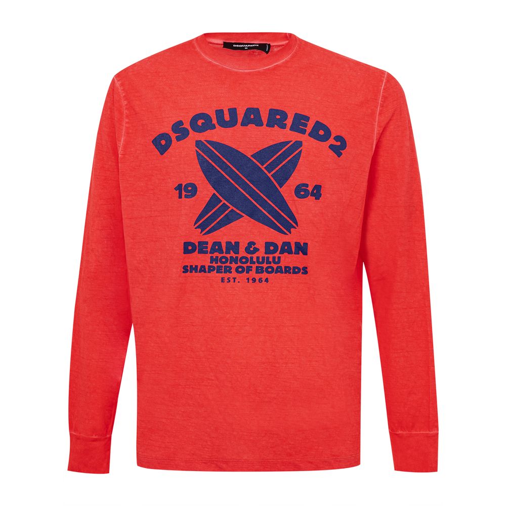 Dsquared² Rotes Baumwoll-T-Shirt