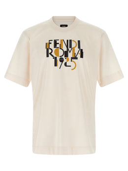 Fendi Weißes Baumwoll-T-Shirt