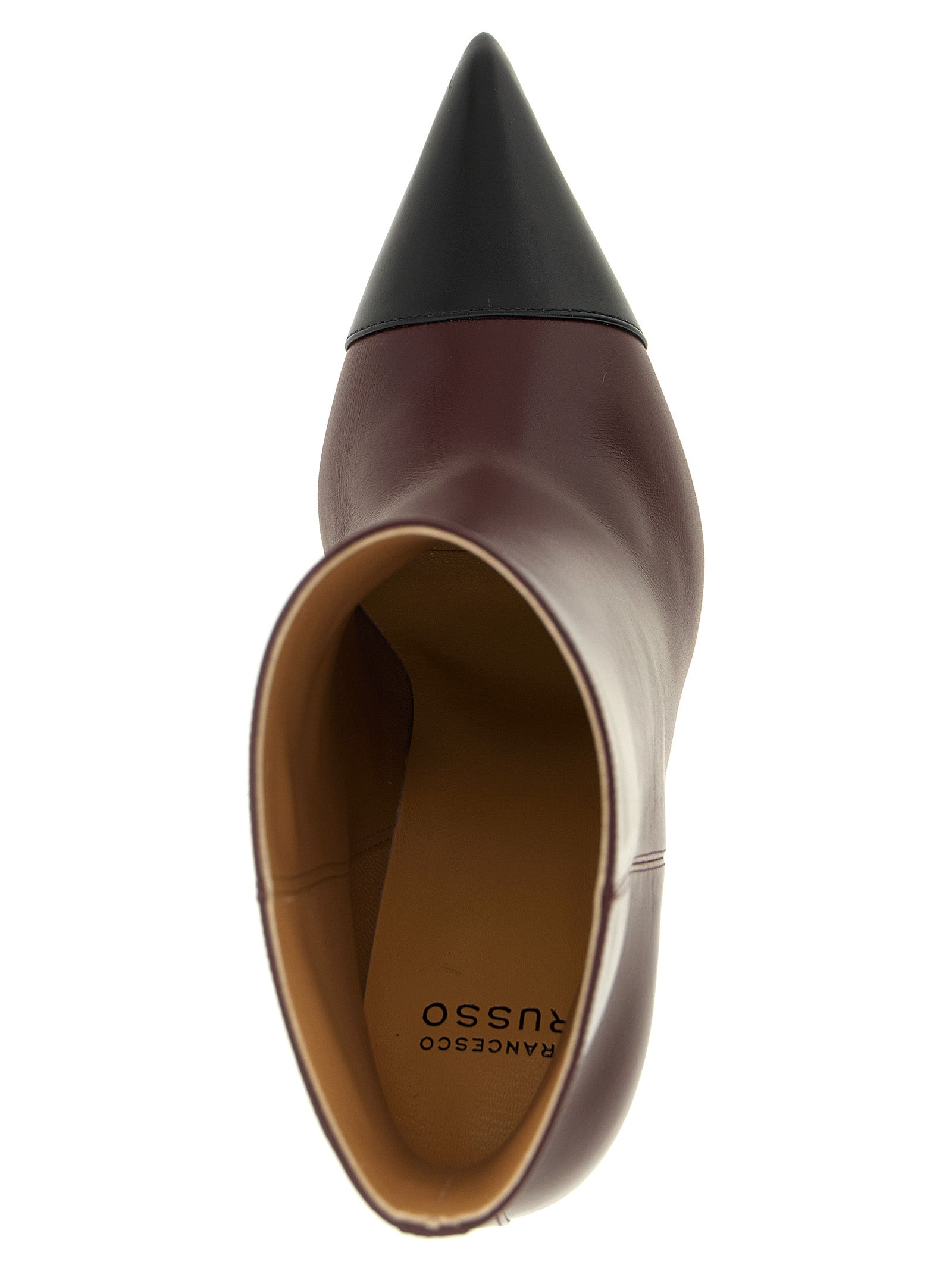 Francesco Russo Ankle Boots in Bordeaux Goatskin