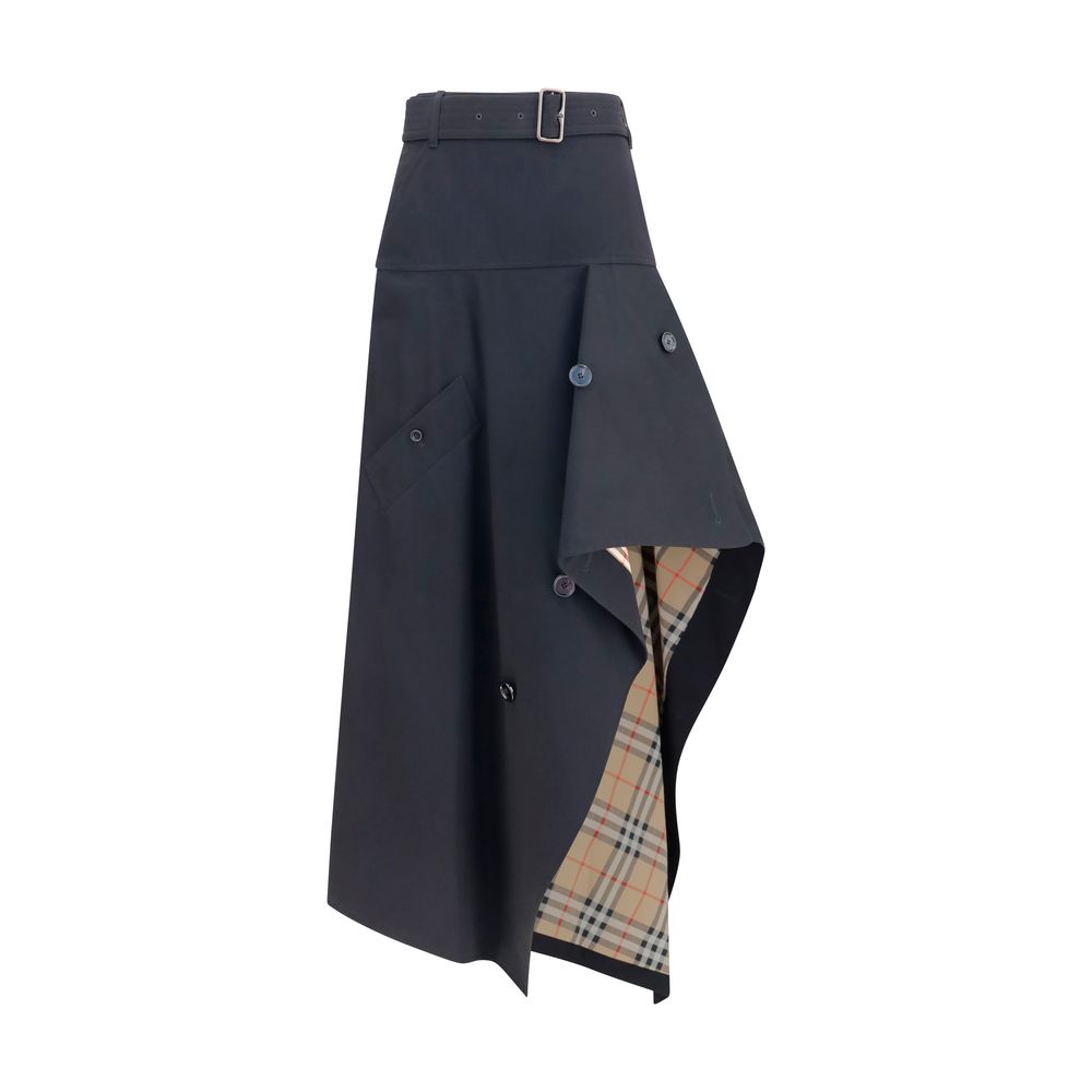 Burberry Schwarzer Baumwoll-Maxirock