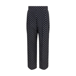 Valentino Garavani Schwarze Seiden-Cropped-Hose
