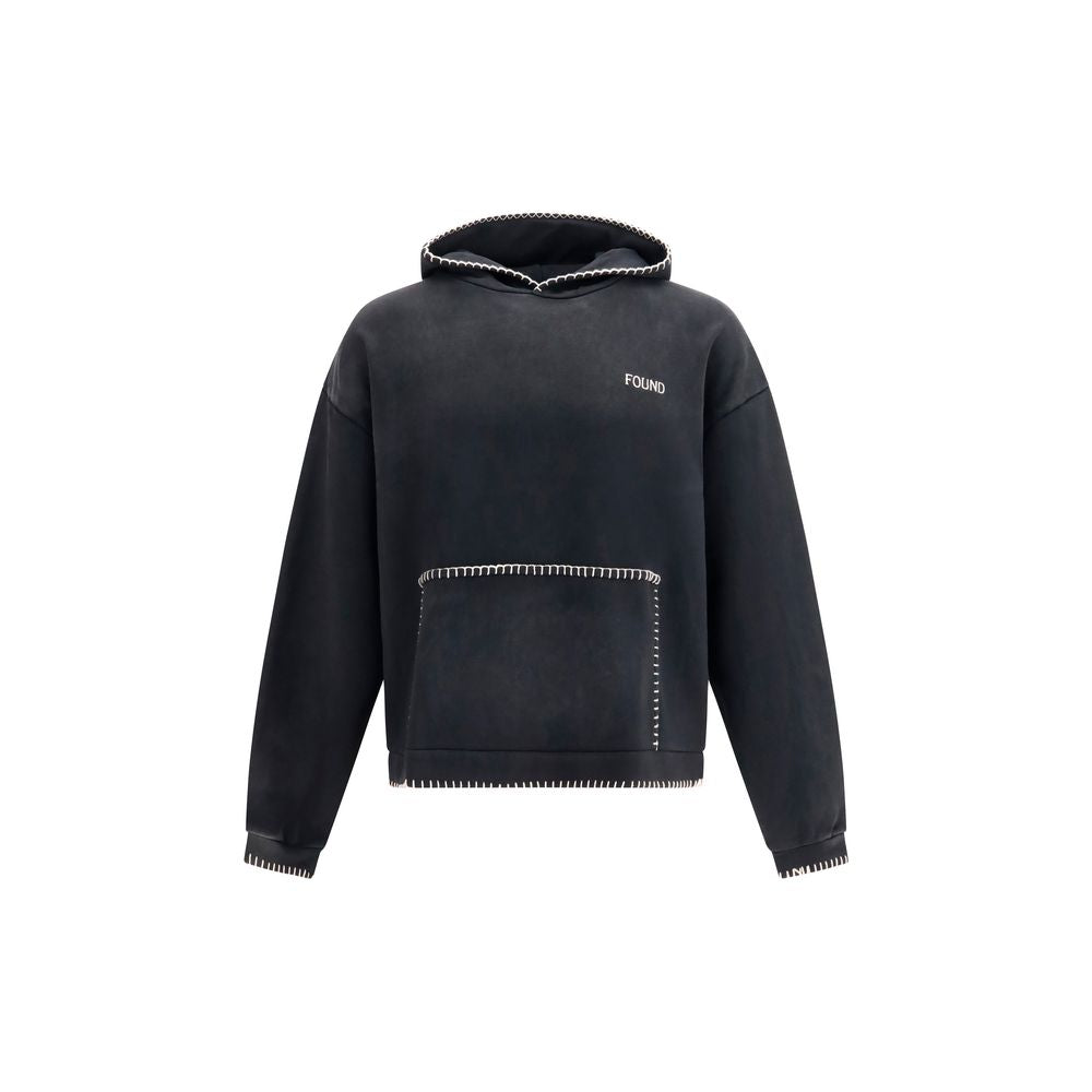 FOUND Schwarzer Baumwoll-Sweatshirt