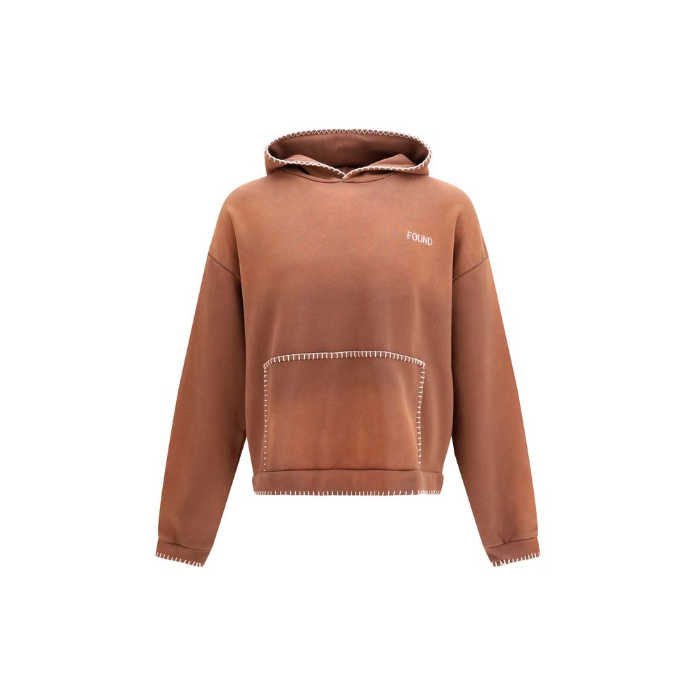 FOUND Brauner Baumwoll-Sweatshirt