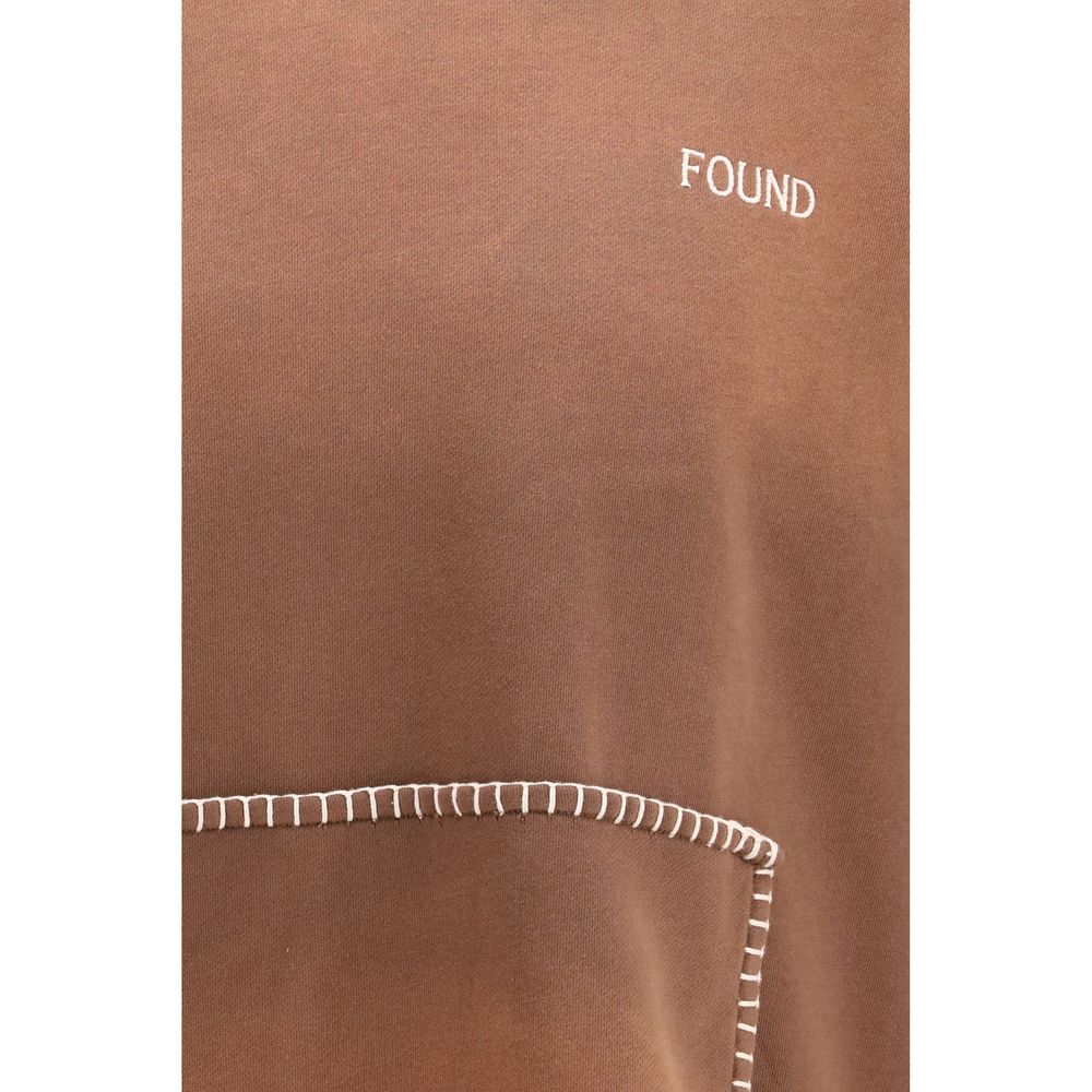 FOUND Brauner Baumwoll-Sweatshirt