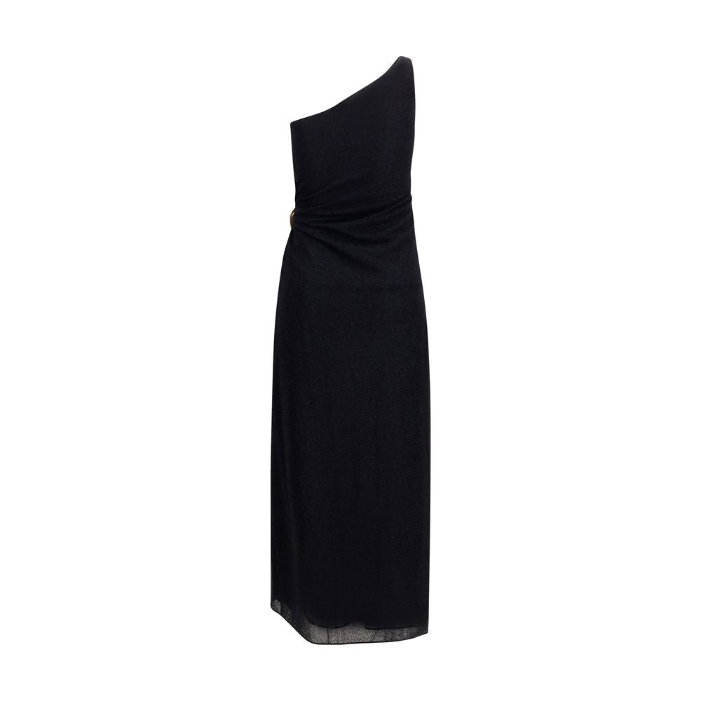 Oséree Schwarzes Polyamid-Cocktailkleid
