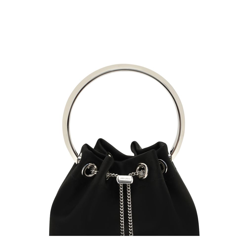 Jimmy Choo Schwarze Baumwoll-Umhängetasche
