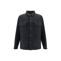 Balmain Schwarze Baumwoll-Shell-Jacke