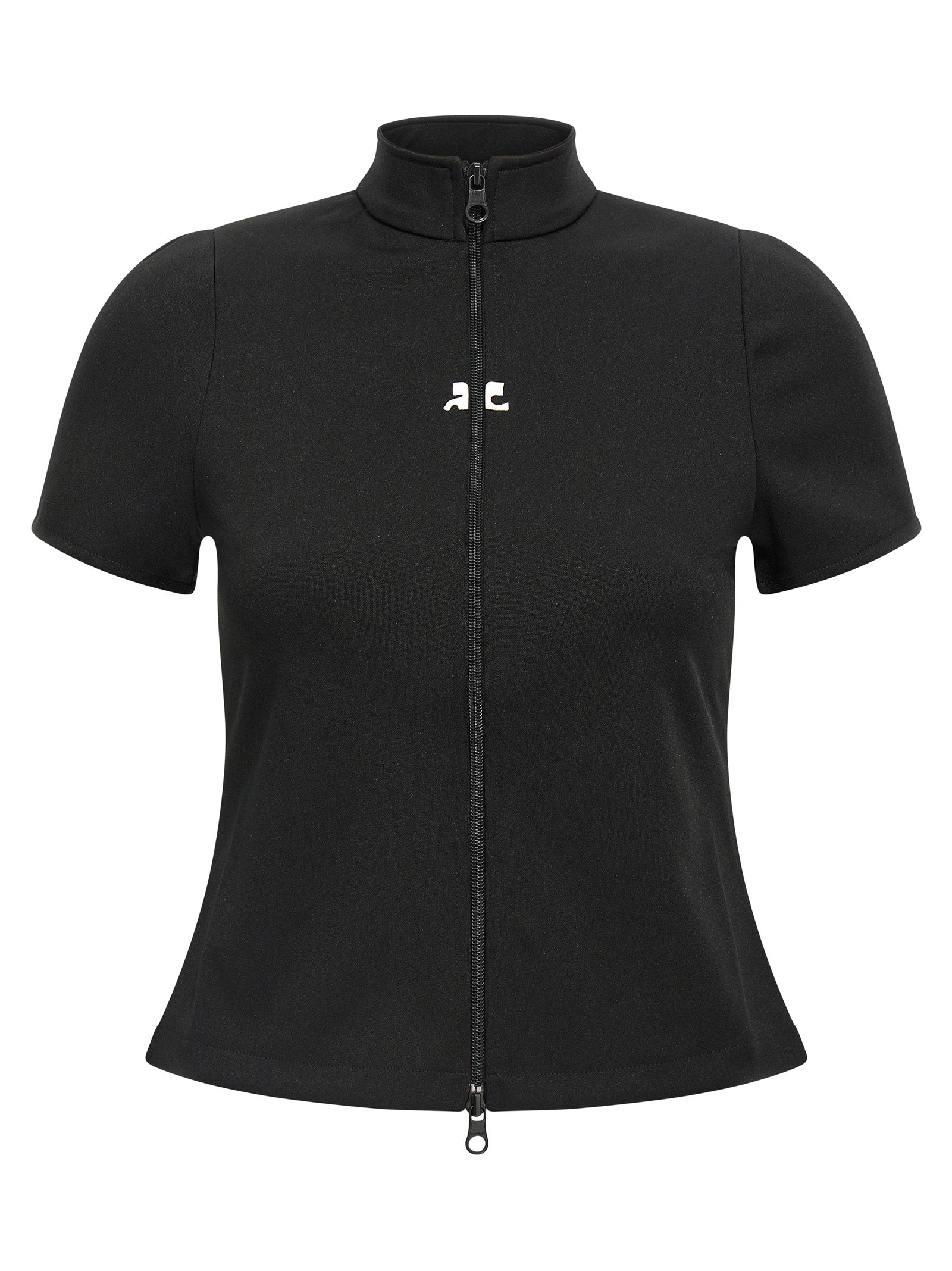 Courrèges Schwarzes Polyester-Oberteil