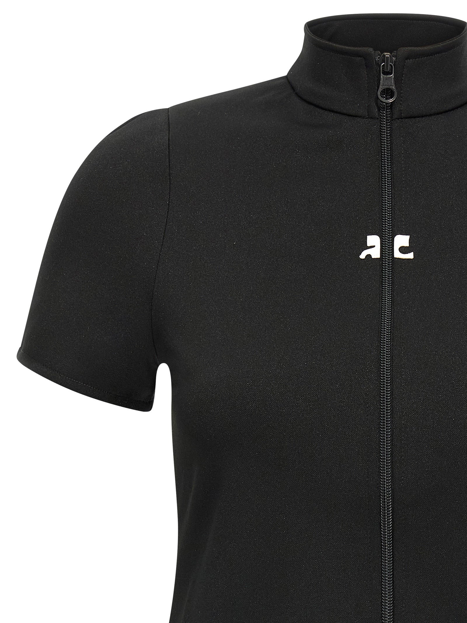 Courrèges Schwarzes Polyester-Oberteil