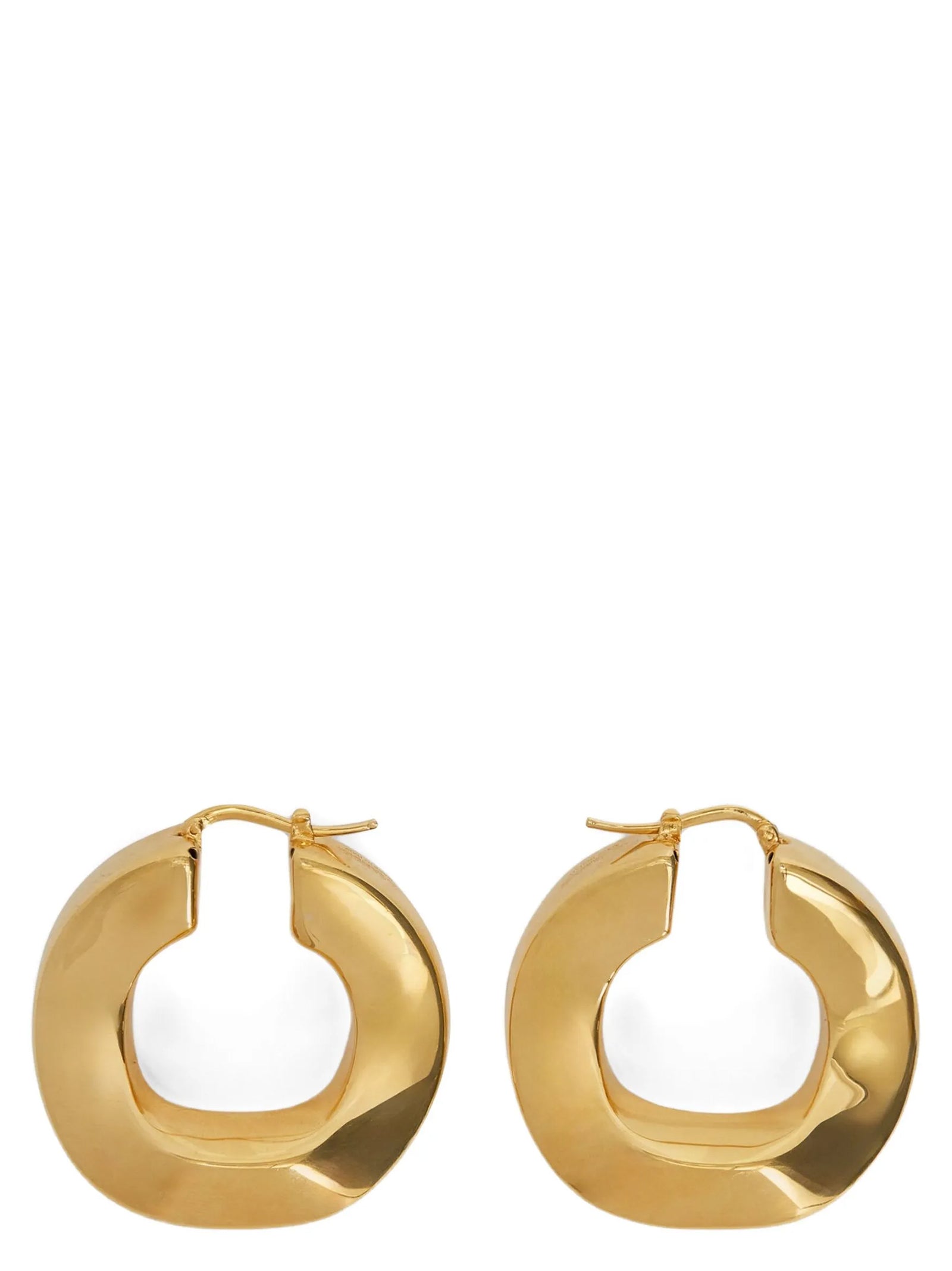 Jil Sander Goldfarbene Kupferohrringe